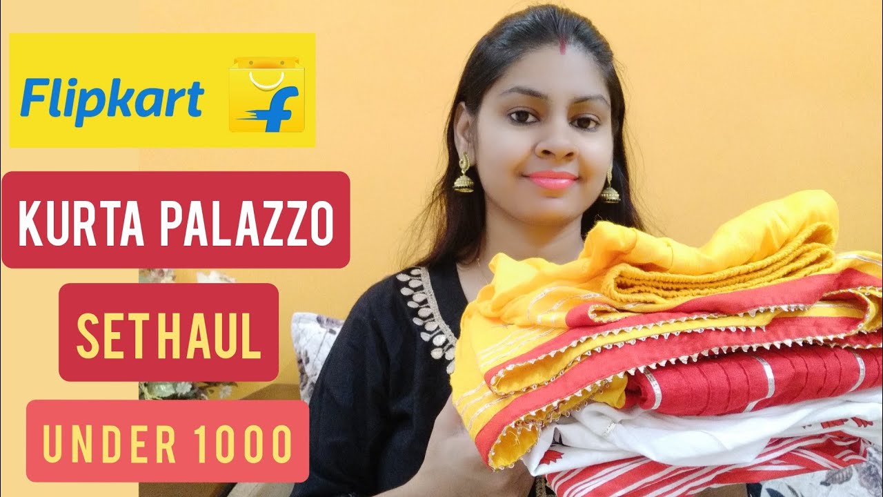 Flipkart Kurta Palazzo Set Haul Wedding Season kurta palazzo set Haul