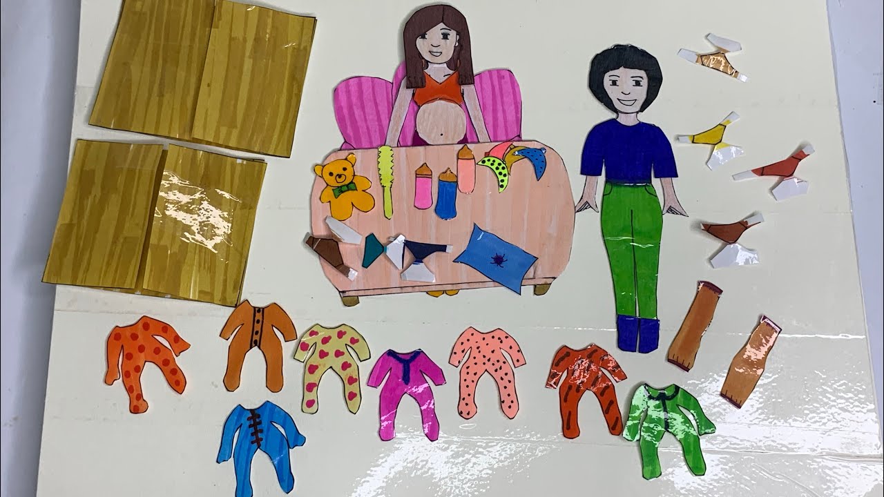 PAPER DIY 💸 PREGNANCY PROCESS 💸BEFORE AND AFTER 💸 ASMR 💸 STUFF FOR BABY ❤️