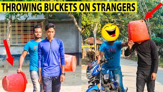 Throwing Balti (bucket) on Strangers Faces PRANK | Watch the Public REACTION with Bucket Prank