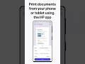 Imprime documentos desde tu teléfono o tablet usando la app de HP | Impresoras HP #shorts