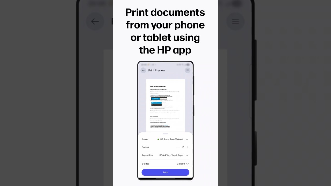 Imprime documentos desde tu teléfono o tablet usando la app de HP | Impresoras HP 