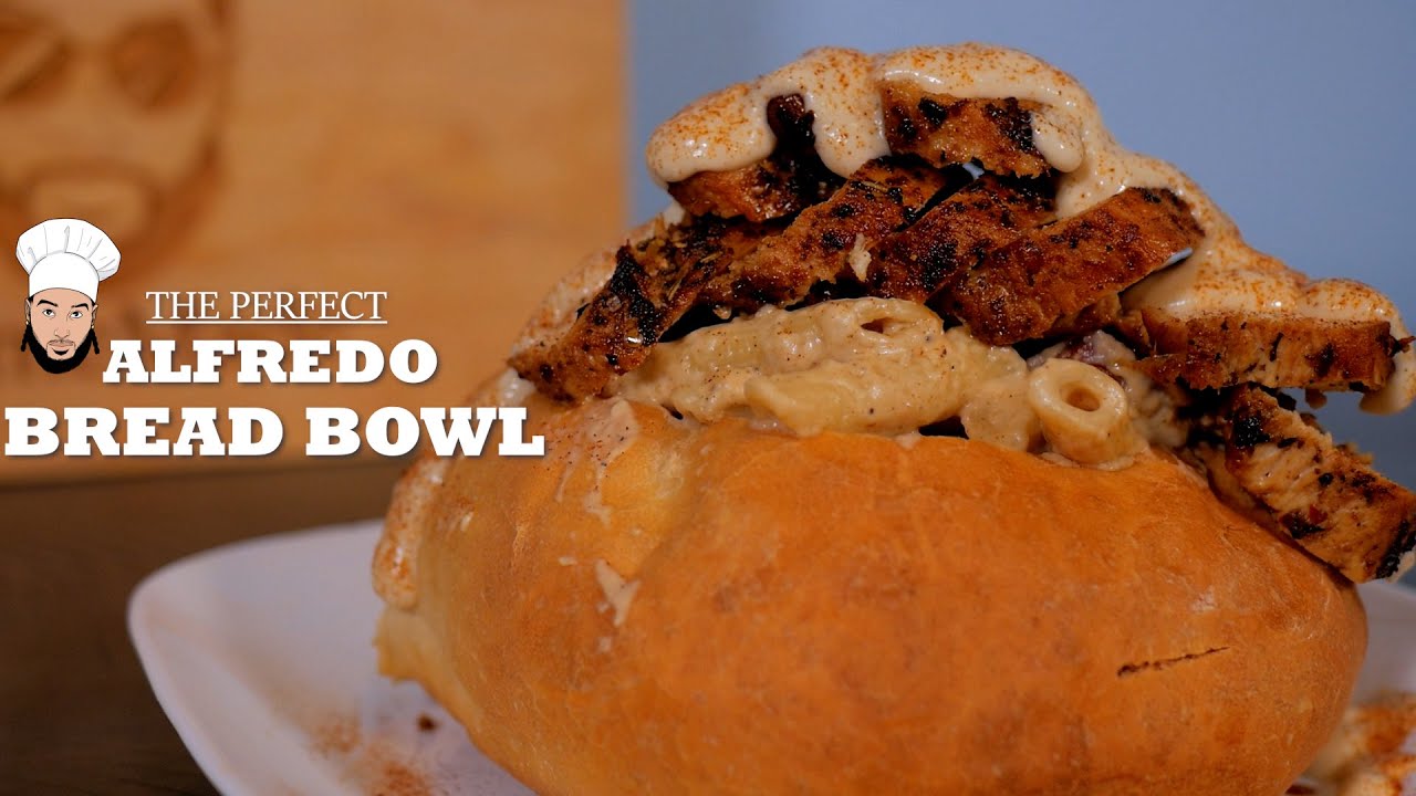 HOW TO MAKE THE PERFECT CHICKEN ALFREDO BREAD BOWL YouTube