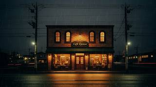 Rain Thunder Night lofi jazz sunny cafe vibes for productivity