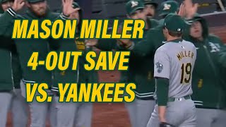 Mason Miller's 4-out save vs. Yankees | 4/25/24 | Oakland A's highlights