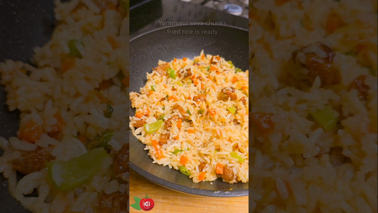 Soya Chunks Fried rice in 10 mins😋 