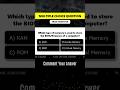 Which Memory Stores the BIOS? 🤔💻 | Computer MCQ #shorts