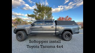 Softopper camper shell install on a 2020 Tacoma 4x4