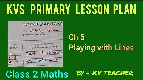 Lesson Plan || Playing with Lines || Class 2 ||JOYFUL MATHEMATICS ||New NCERT