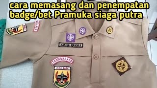 cara memasang bet/badge/atribut Pramuka siaga putra#pemula