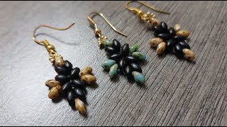 SuperDuo Beaded Earrings For Beginners - DIY Tutorial