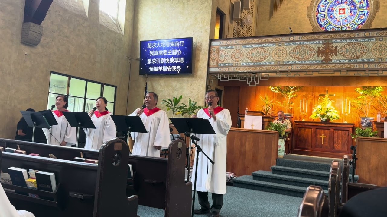 Benny attraction 賓尼的視頻。夏威夷第一華人教會頌贊詩歌「「今天為你祝福𧶽福救主」。