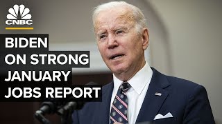 President Biden speaks after January payrolls show powerful gain despite omicron surge —2/4/22