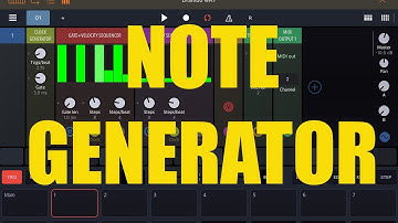BeepStreet Drambo - Tutorial: Exploring the groovebox Part 30, Note Generator