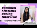 11 tips for virtual interview mistakes during interview experiences ca kamini goyal checklist