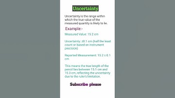 Uncertainty in Measurement
