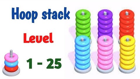 Hoop stack | Level - 1 to 25 | Part - 1 |hoop stack game #gameplay