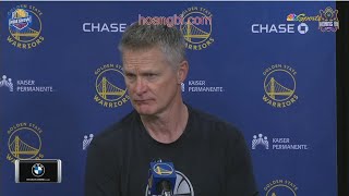 Steve Kerr Postgame - Thompson scores 28, Golden State runs away in 2nd half to top Miami 113-92