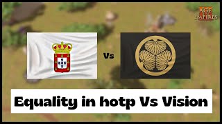 Age of Empires 3- Port Vs Japan | Equality in hotp Vs Vision | Aoe3 DE | 1v1 Pro Game | 4K