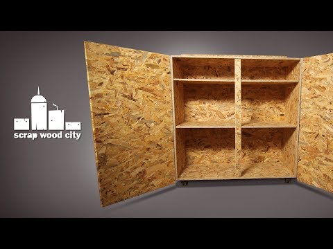 Make a simple DIY rolling cabinet out of OSB