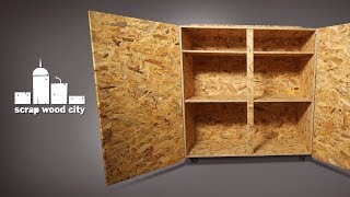 Make a simple DIY rolling cabinet out of OSB