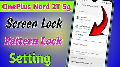 OnePlus Nord 2t 5g me pattern lock kaise lagaye/How to set pattern lock in OnePlus Nord 2t 5g