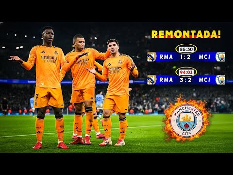 ملوك الريمونتادا ريال مدريد يدمرون مانشستر سيتي 3 2 جنون عصام الشوالي