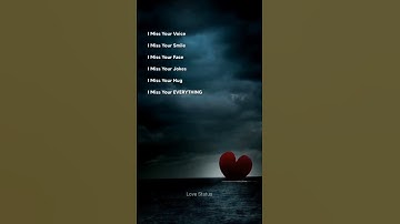 I Miss You Everything 😔🥺 WhatsApp Messenger Love Status #shorts