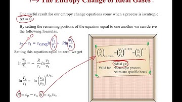 Isentropic Process: Constant Specific Heats