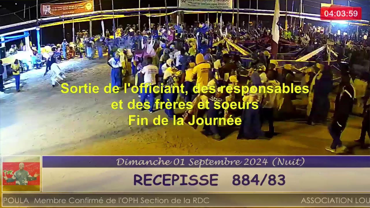 CELEBRATION DE LA GRANDIOSE FETE D'ACTION DE GRACE  _Dimanche 01 Septembre 2024 (Nuit)