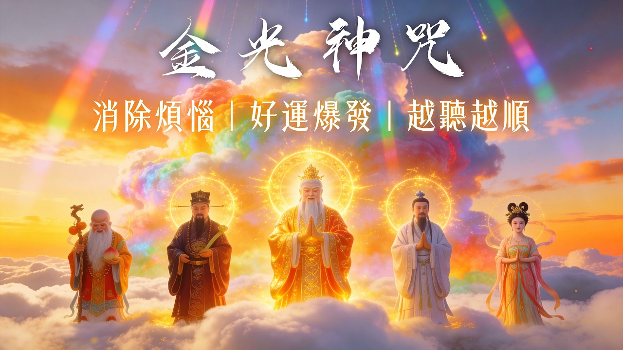 《金光神咒》道家護身轉運法｜煩惱障礙一掃而空，靜心暖流當下湧現｜助您心想事成、事事順利、心靈療癒、財源廣進、業障清除、機會不斷、好運連連停不住 ...