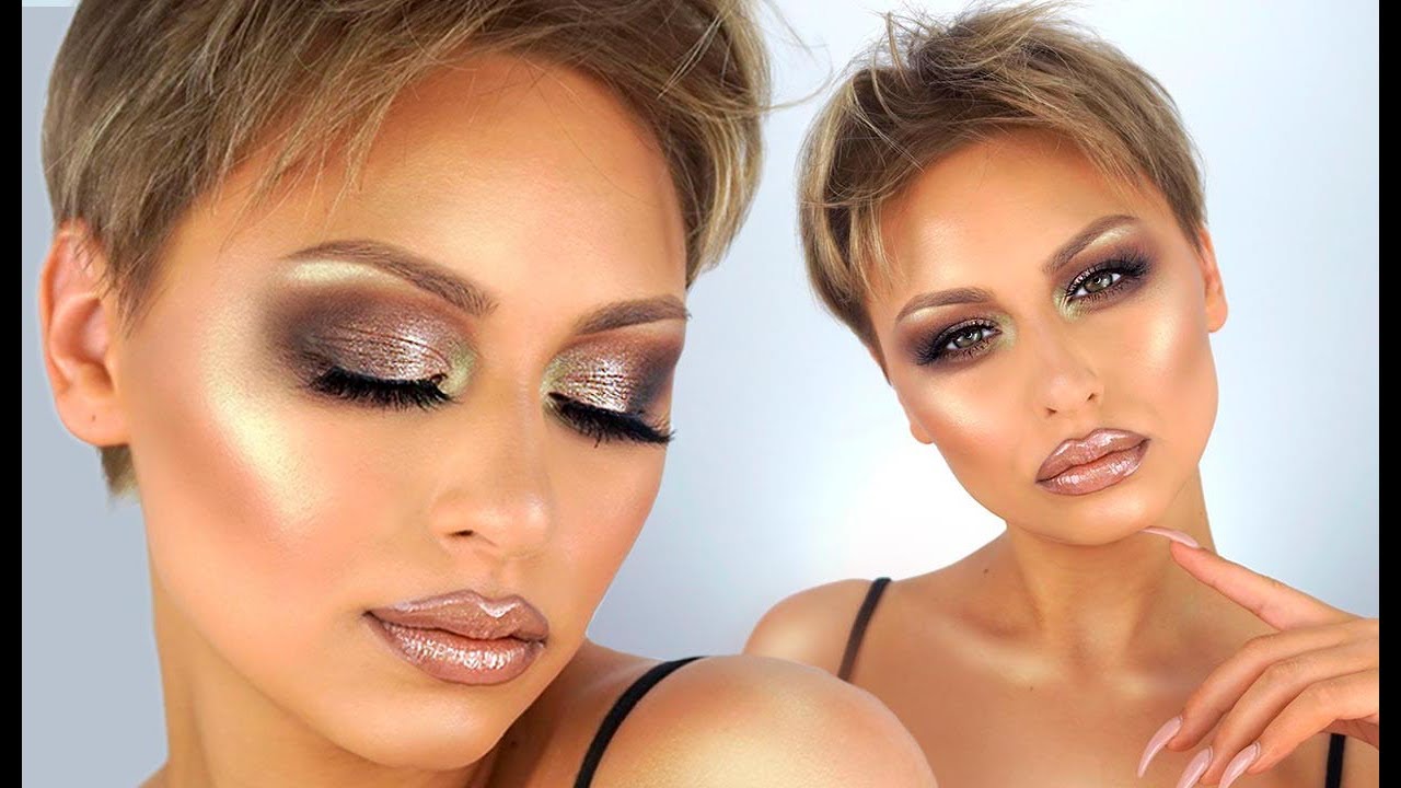 Super Glam Smokey Bronze Eye Makeup Tutorial - Inspired by ByBrookeElle ...