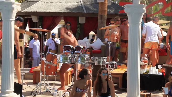 Drums Show by Sylvain Ghio in Nikki Beach Saint Tr...