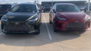 2026 Lexus RX350h Matador red mica vs Nori green pearl walk around 4K 