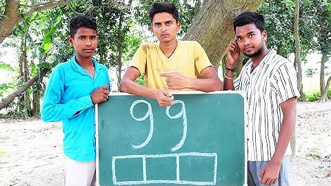 How to write 99 in three box if you know then comment your answer #challengevideo