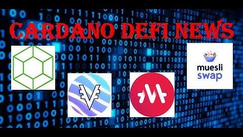 Cardano DeFi Weekly News Cardax VyFinance Genius Yield Meld AADA Ardana Muesliswap CMattDye