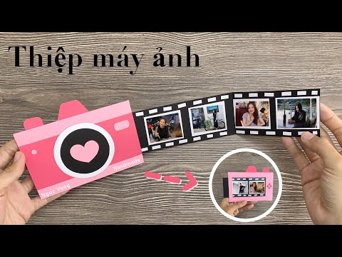 Video THIỆP MÁY ẢNH KÉO VÀ ẨN ẢNH || Camera Card With Slider... - youtube