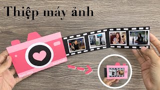 THIỆP MÁY ẢNH KÉO VÀ ẨN ẢNH || Camera Card With Slider Photo Roll - NGOC VANG Handmade Profile