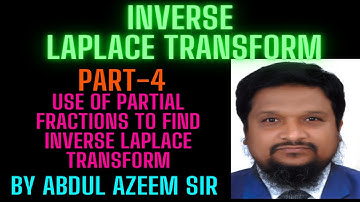 Inverse Laplace Transform( Using Partial Fractions)