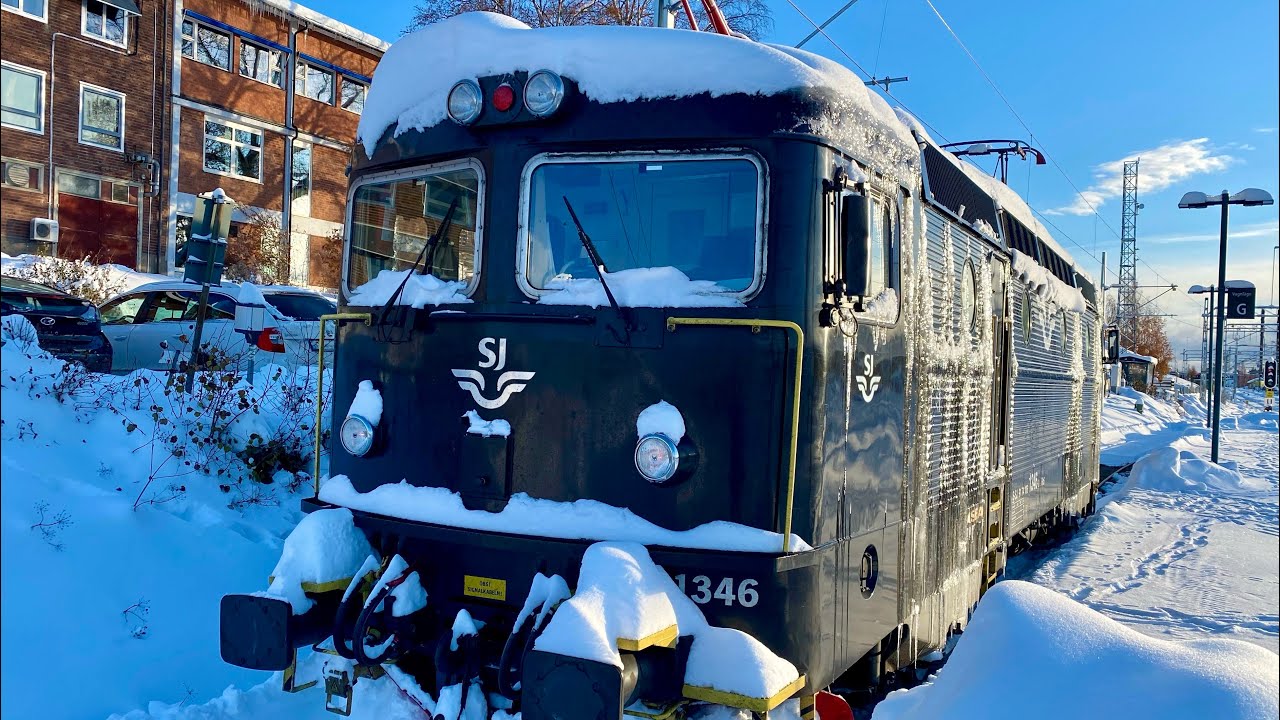 INTO THE SNOW - 4K Train Driver’s View (Stockholm to Falun)