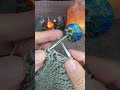 ASMR 🧶Knitting Charming Mesh Scarf🧣 with Sequins, Quick and Easy ❤️#asmr #knitting #notalkingasmr
