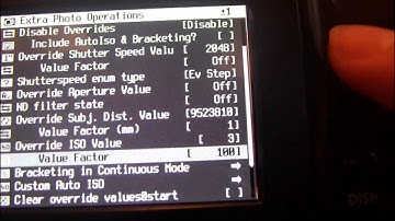 Canon Powershot SX40 HS Tutorial: Step Twenty Four - Using CHDK to override Settings