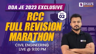 DDA JE 2023 | Complete RCC Revision | DDA JE Civil Marathon