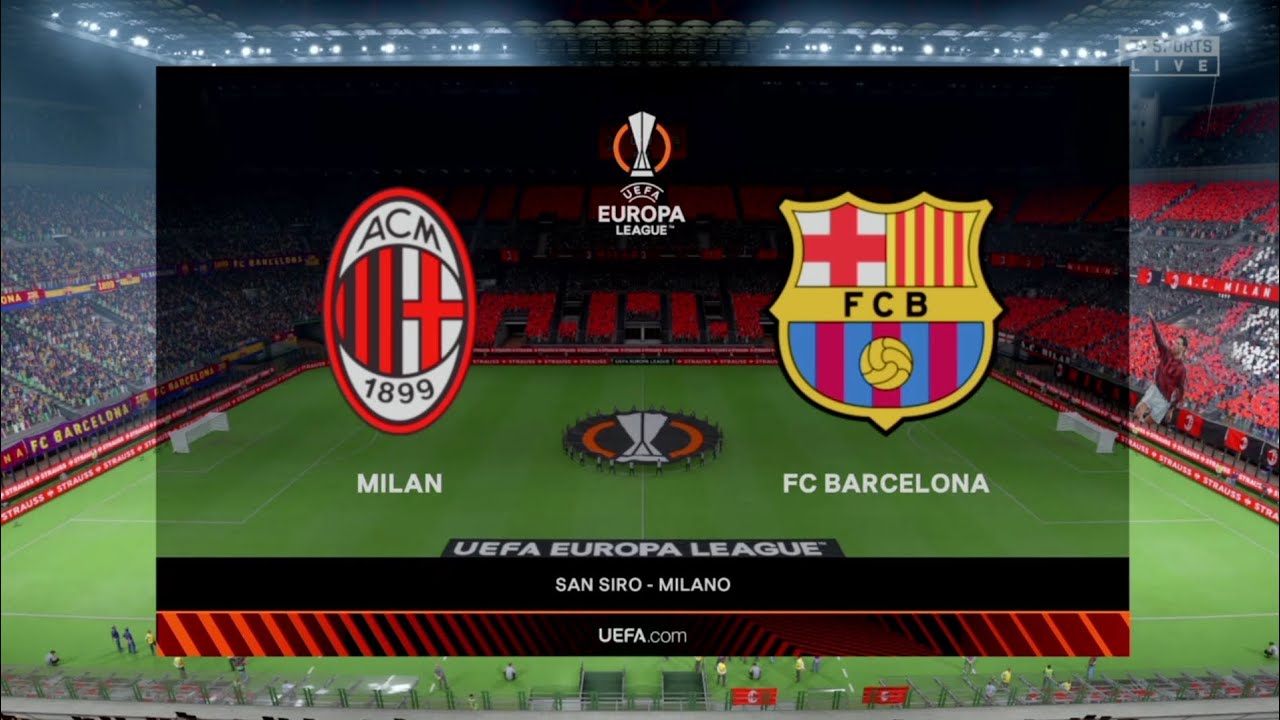 @Nptk_boi #gameplay AC Milan vs FC Barcelona Uefa Europa League semi final San Siro Milano 