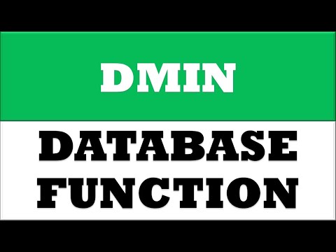 DMIN | How to Extract Minimum Value from Database for Specific Criteria in MS Excel 2016