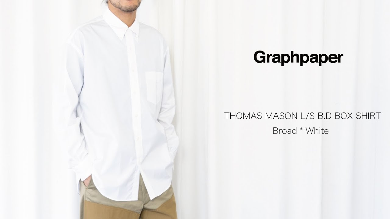 Graphpaper * THOMAS MASON L/S B.D Box Shirt Broad * White