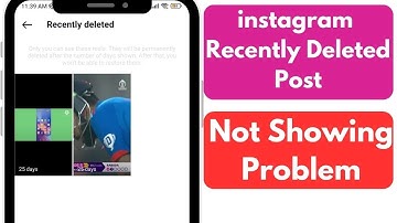 Instagram Recently Deleted Post Not Showing