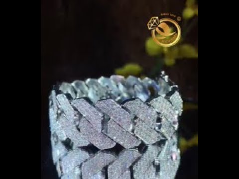 Video Lắc tay CUBAN bảng 25ly đính 630 viên KIM CƯƠNG - youtube