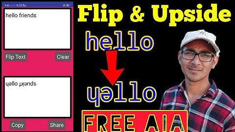 Flip text free aia file kodular, thunkable or aapybuilder.