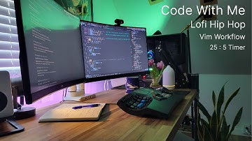 1 Hour Code With Me (Lofi Hip Hop | Pomodoro 25/5 | Vim)
