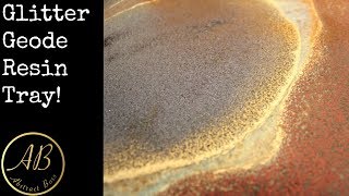 Glitter Geode Tray with Resin